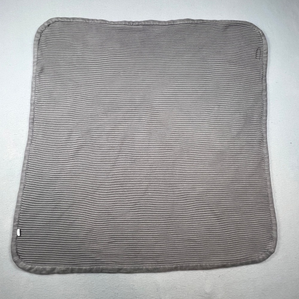 Monica + Andy Knit Blanket Grey Organic Cotton Ribbed Soft Nursery Boho